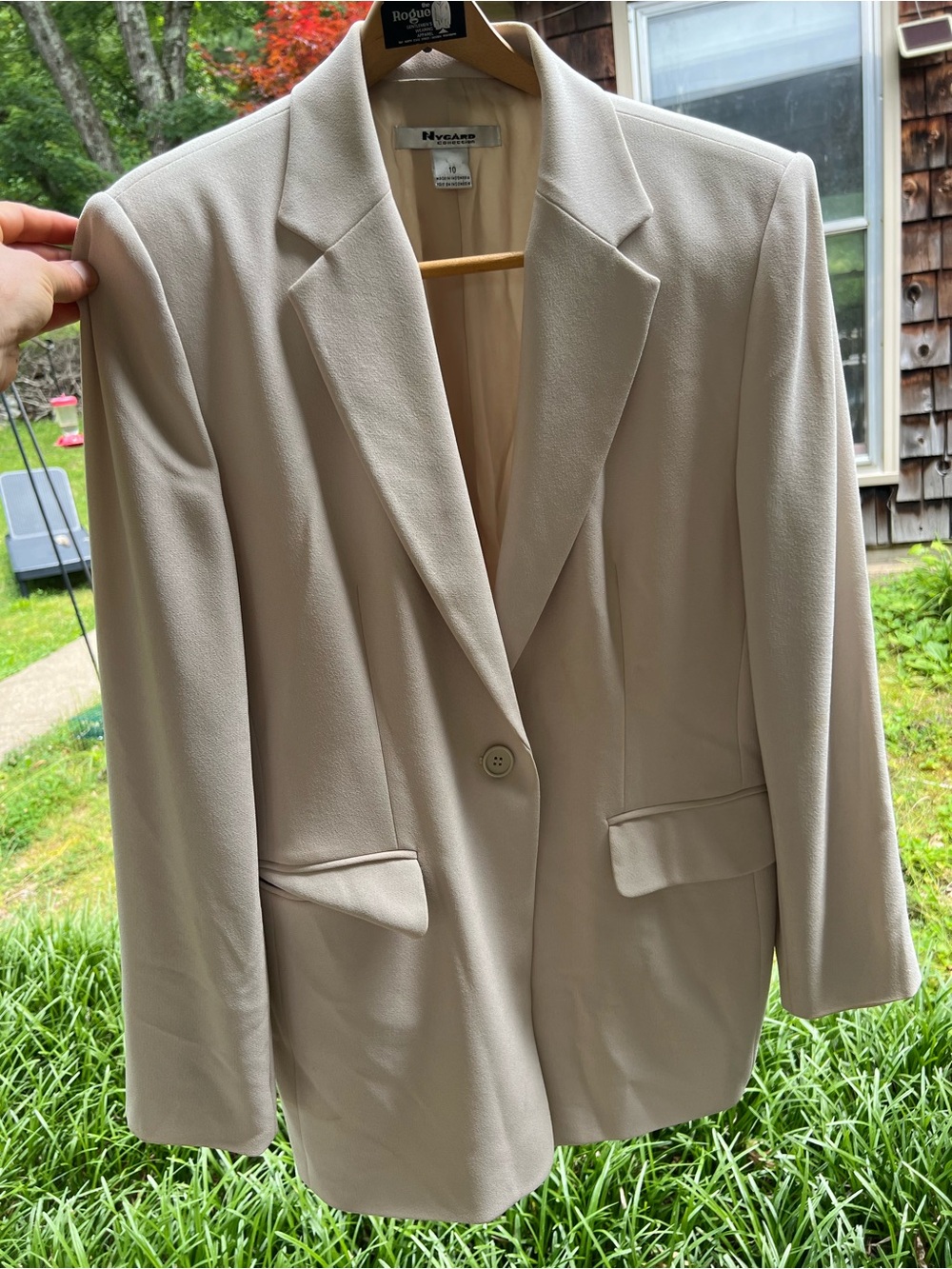 Nygard Women's Blazer Single Button Cream